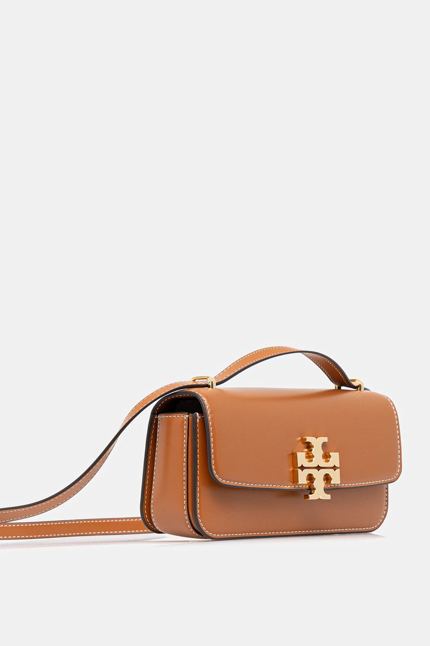 Кожаная сумочка Tory Burch Eleanor цвет коричневый 158734-200 Кожаная сумочка Tory Burch Eleanor цвет коричневый 158734-200