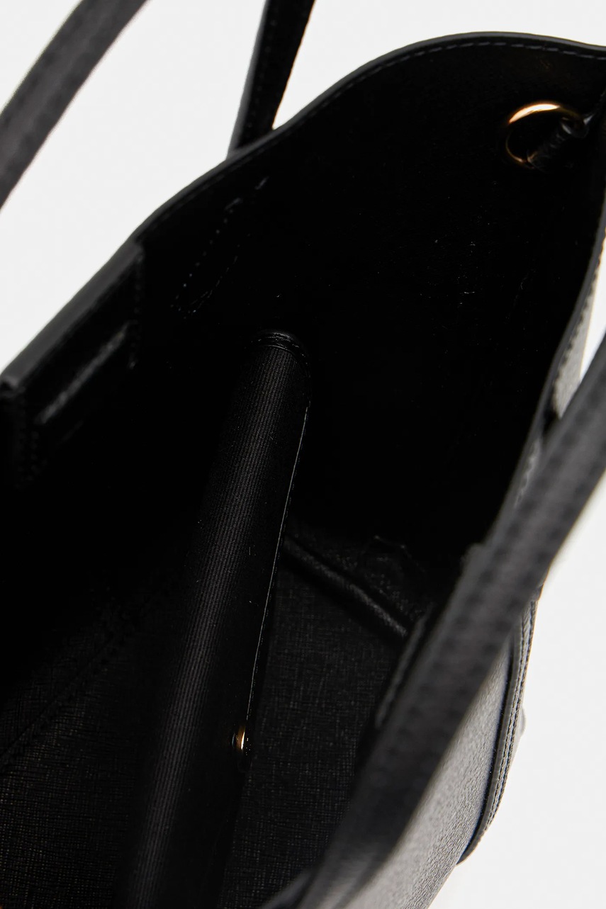 Δερμάτινη τσάντα Tory Burch Perry χρώμα: μαύρο, 174234-001 φωτογραφία