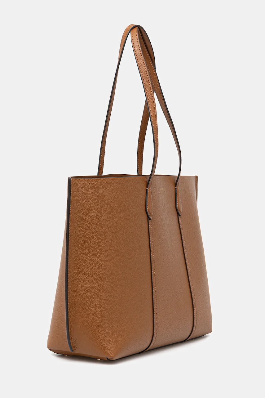 Кожаная сумочка Tory Burch Perry цвет коричневый 177235-200 Кожаная сумочка Tory Burch Perry цвет коричневый 177235-200