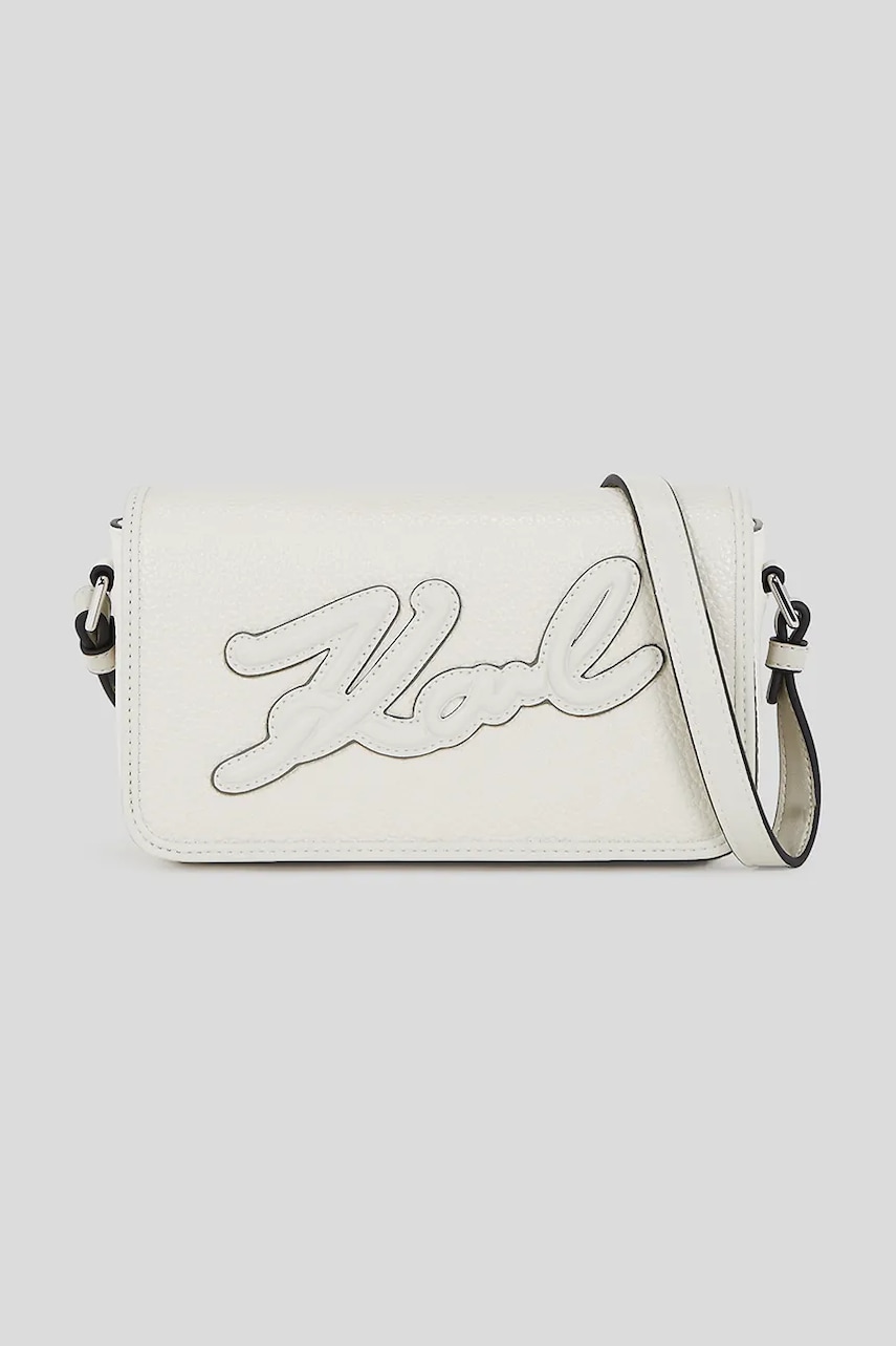 Karl Lagerfeld poșetă culoarea alb, A3W30026
