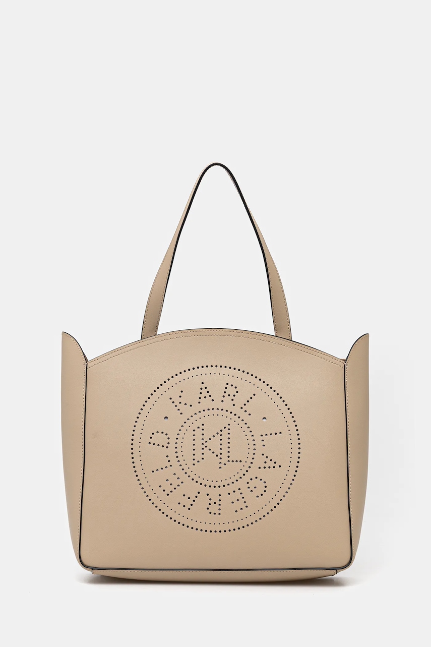 Karl Lagerfeld poșetă de piele culoarea gri, A3W30043