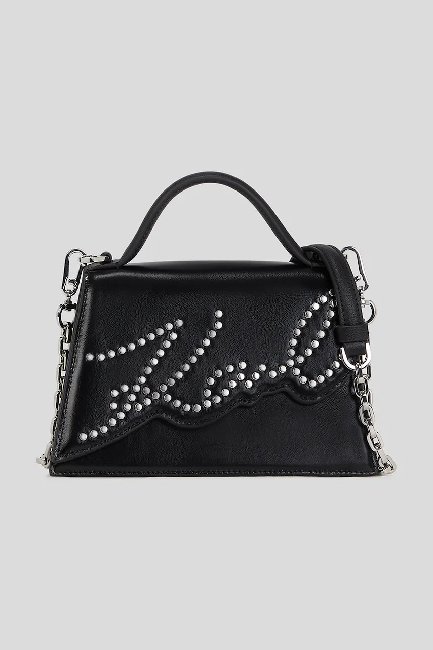 Karl Lagerfeld poșetă de piele culoarea negru, A3W30044