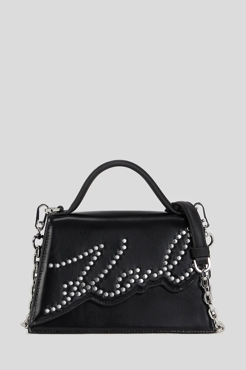 Karl Lagerfeld poșetă de piele K/SIGNATURE culoarea negru, A3W30044