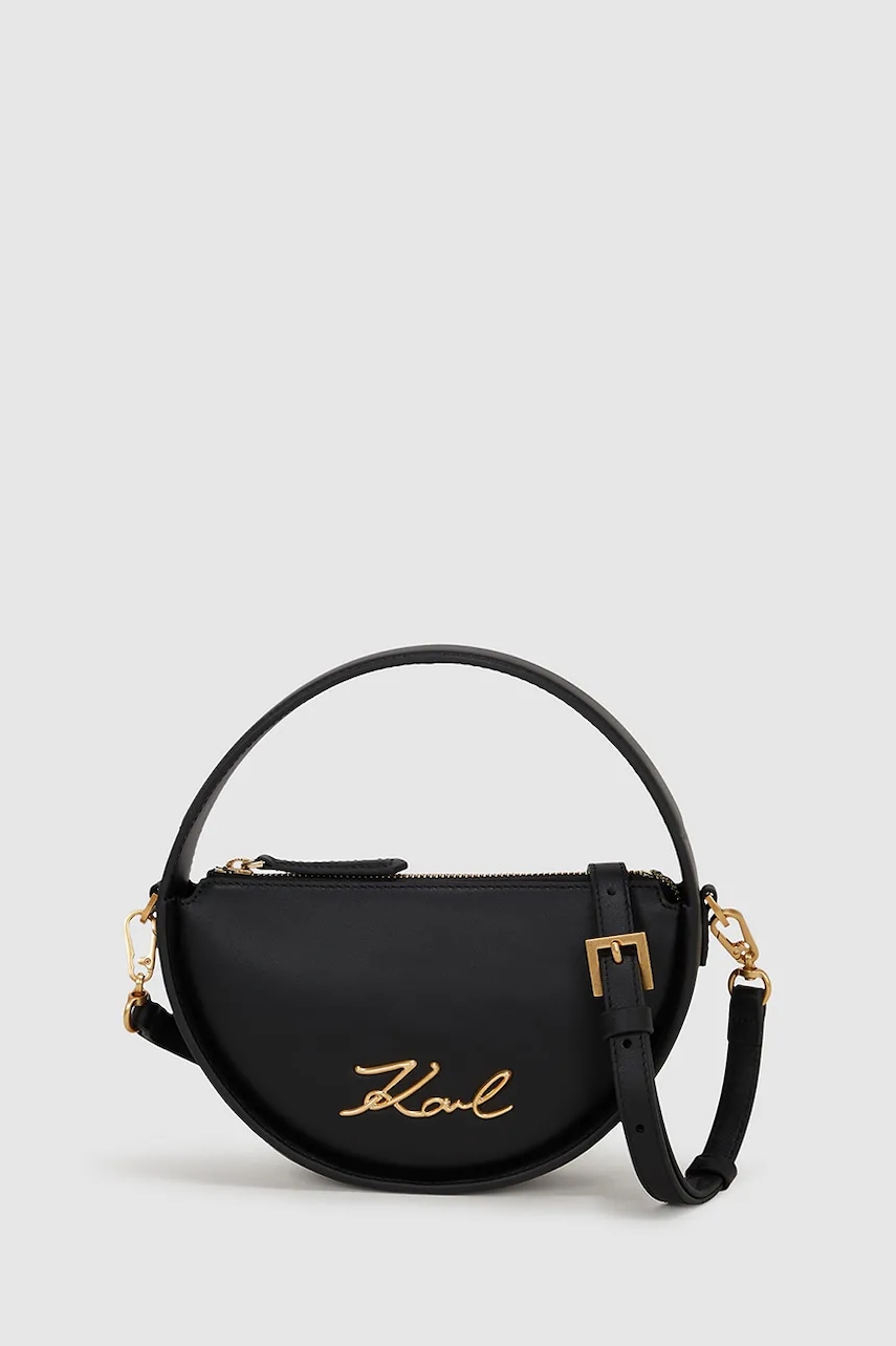 Karl Lagerfeld poșetă de piele culoarea alb, A3W30047