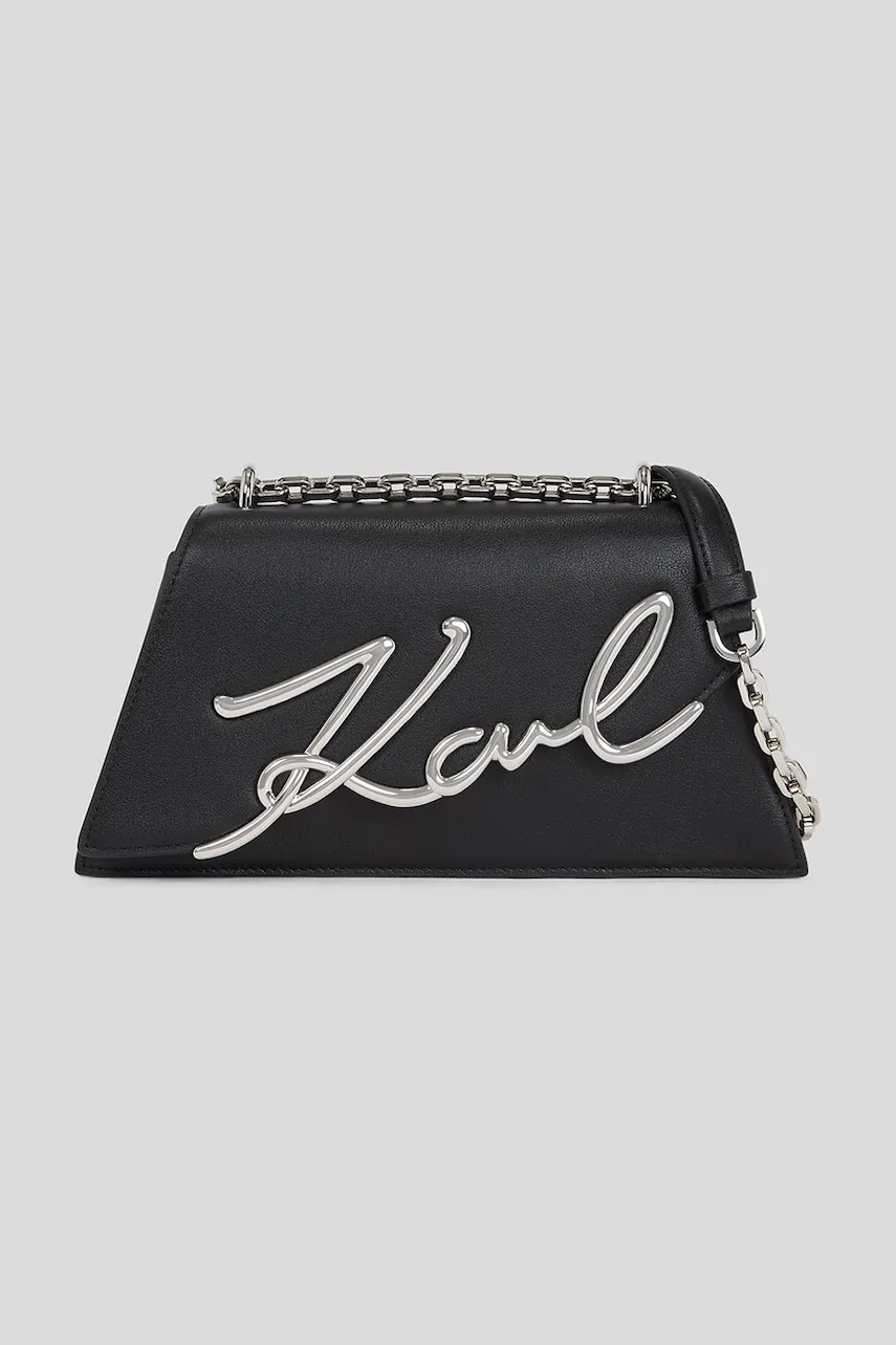 Karl Lagerfeld geanta de piele culoarea negru, A3W30138