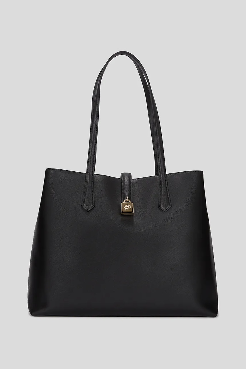 Karl Lagerfeld geantă de piele culoarea negru, A3W30150