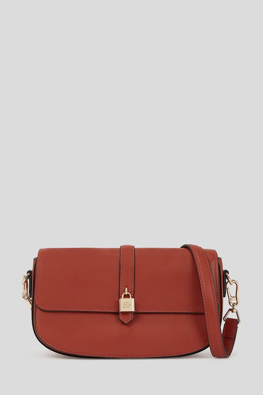 Karl Lagerfeld poșetă de piele K/AUTOGRAPH culoarea roșu, A3W30152