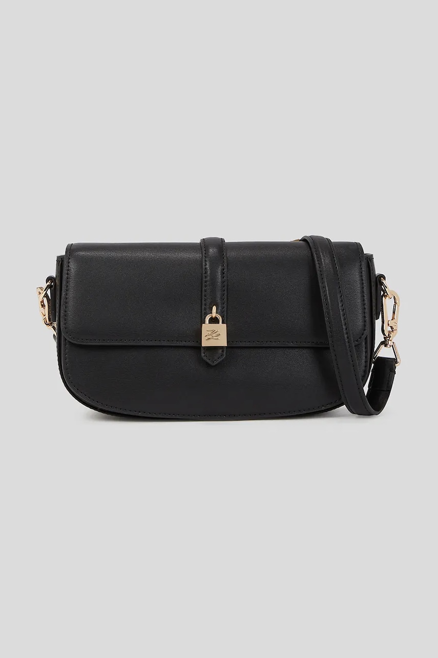 Karl Lagerfeld poșetă de piele culoarea negru, A3W30152
