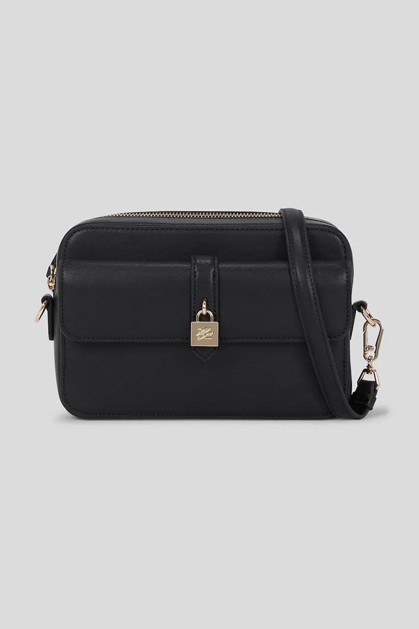 Karl Lagerfeld geanta de piele culoarea negru, A3W30153