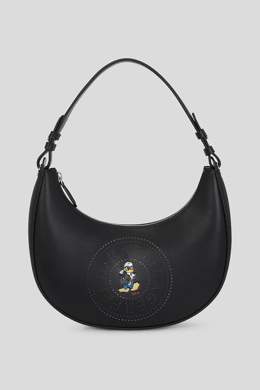 Karl Lagerfeld geantă de piele KL X DISNEY culoarea negru, A3W30267