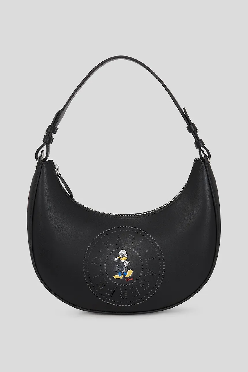 Кожаная сумочка Karl Lagerfeld KL X DISNEY цвет чёрный A3W30267 Кожаная сумочка Karl Lagerfeld KL X DISNEY цвет чёрный A3W30267