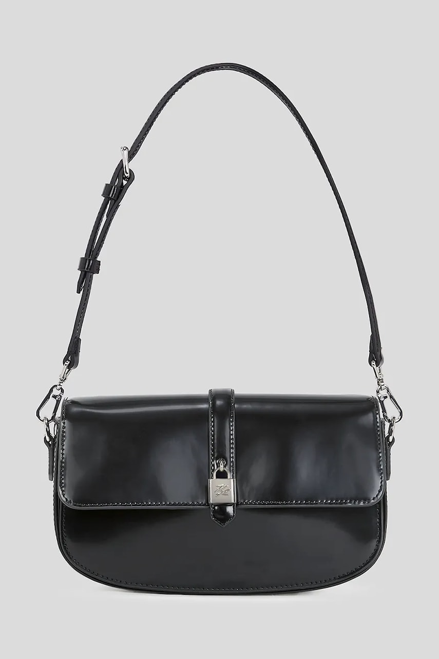 Karl Lagerfeld geantă de piele culoarea negru, A3W30287