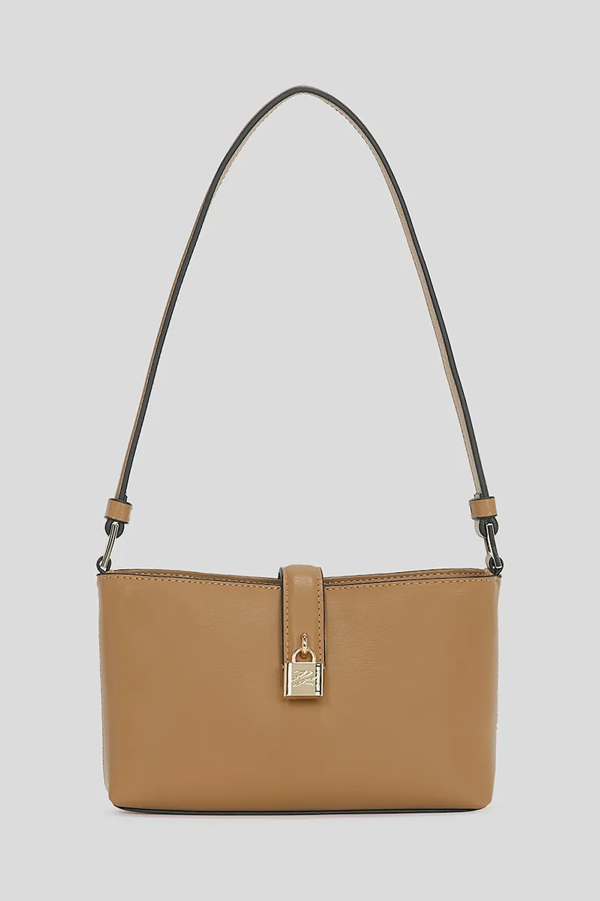 Karl Lagerfeld geantă de piele culoarea maro, A3W32041