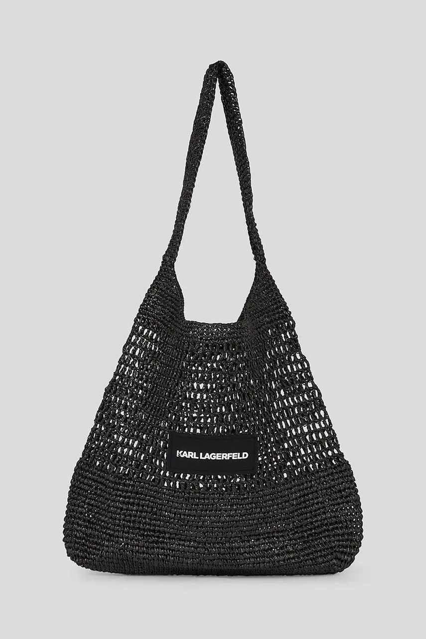 Karl Lagerfeld geantă de plajă culoarea negru, A3W46033