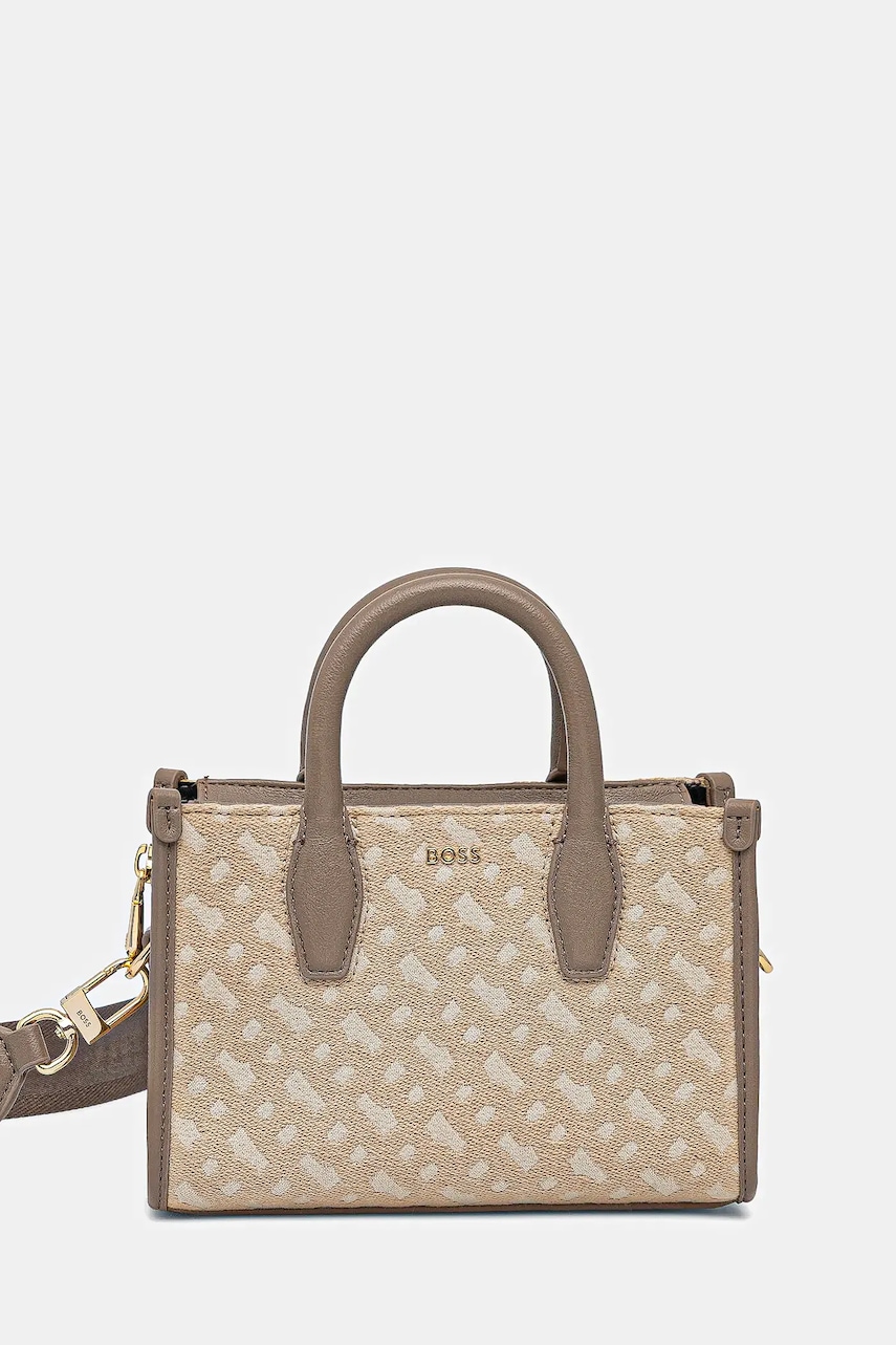 BOSS poșetă culoarea bej, 50547959