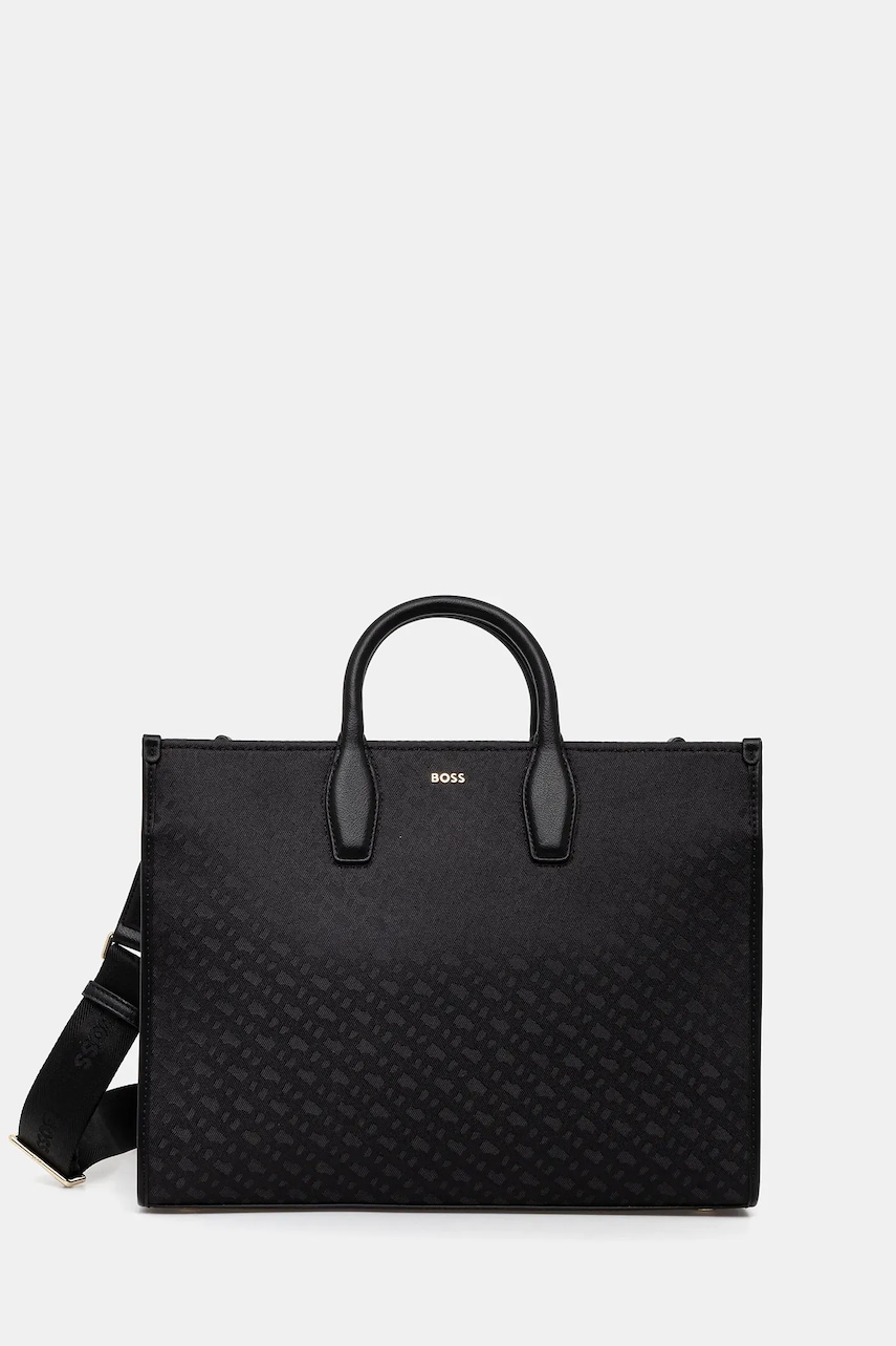 Kabelka BOSS Sandy MED Tote JAQ černá barva, 50552463