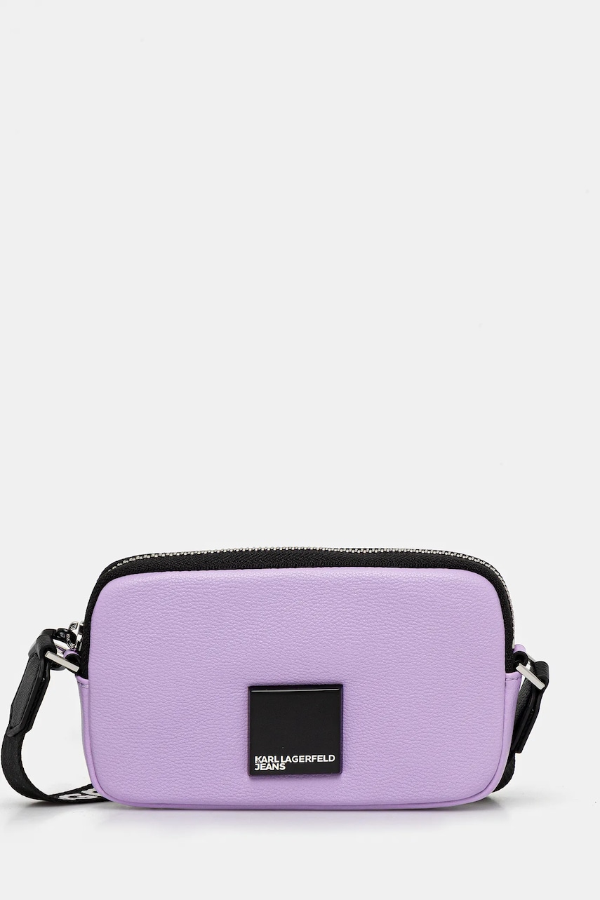 Karl Lagerfeld Jeans poșetă culoarea violet, A3W30204