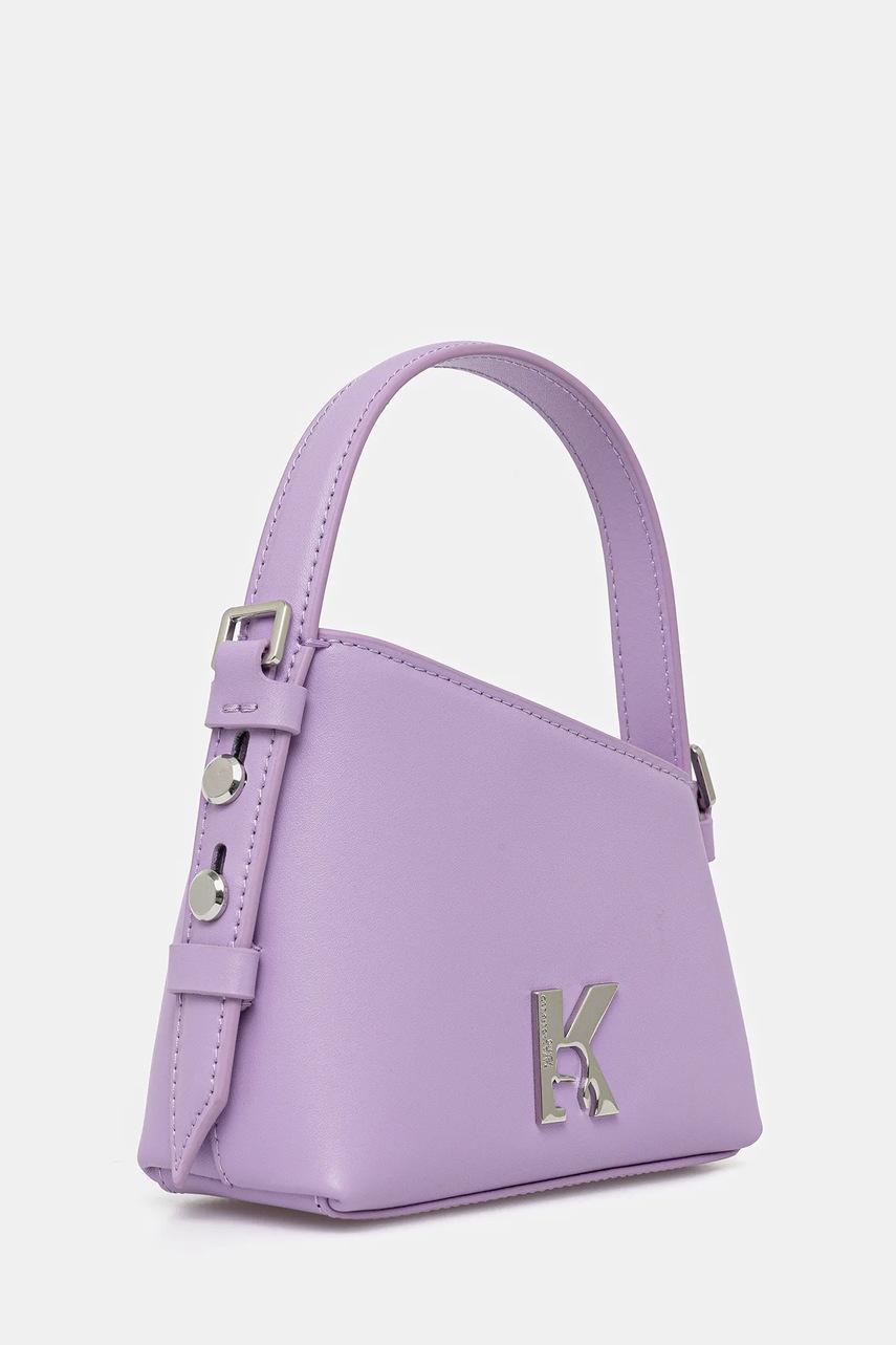 Кожаная сумочка Karl Lagerfeld Jeans цвет фиолетовый A3W30289