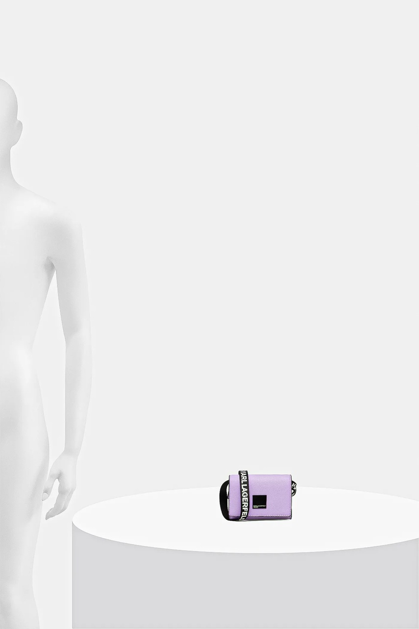 Τσάντα Karl Lagerfeld Jeans χρώμα: μοβ, A3W32057 φωτογραφία