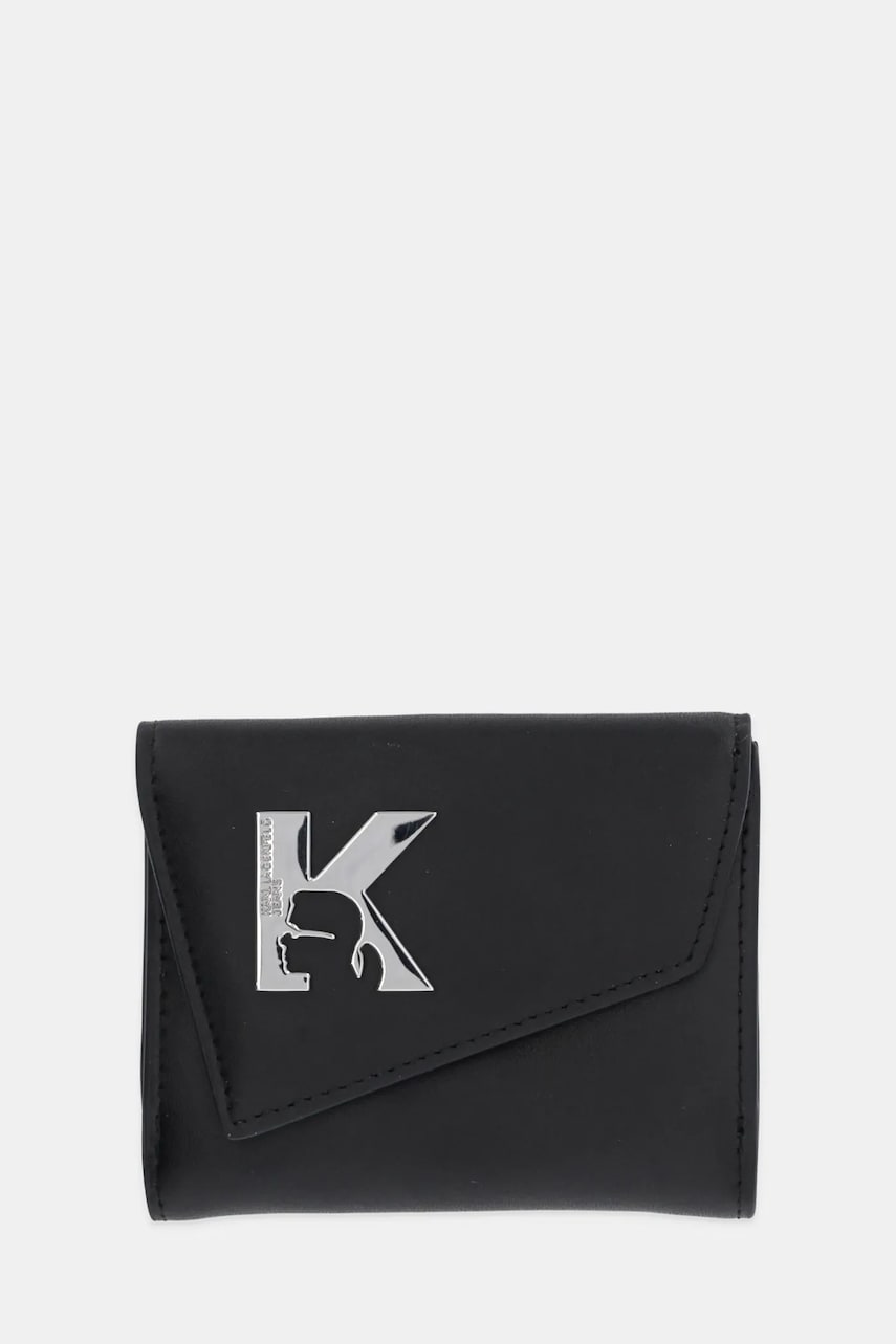 Karl Lagerfeld Jeans portofel de piele culoarea negru, A3W32068