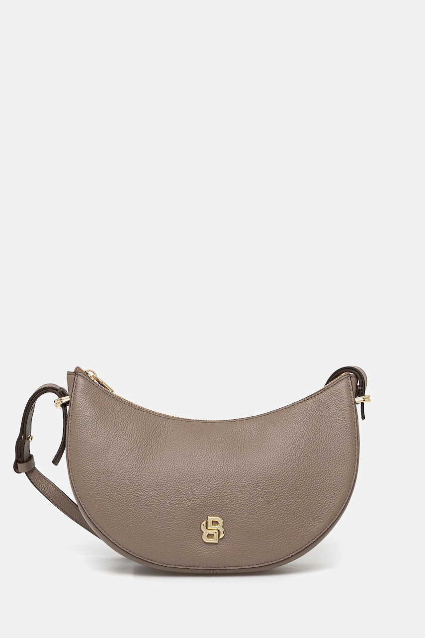 BOSS poșetă de piele culoarea maro, 50547705