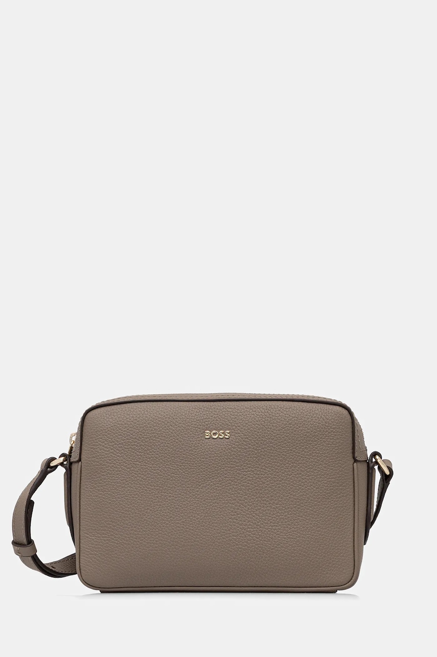 BOSS poșetă de piele culoarea negru, 50547733