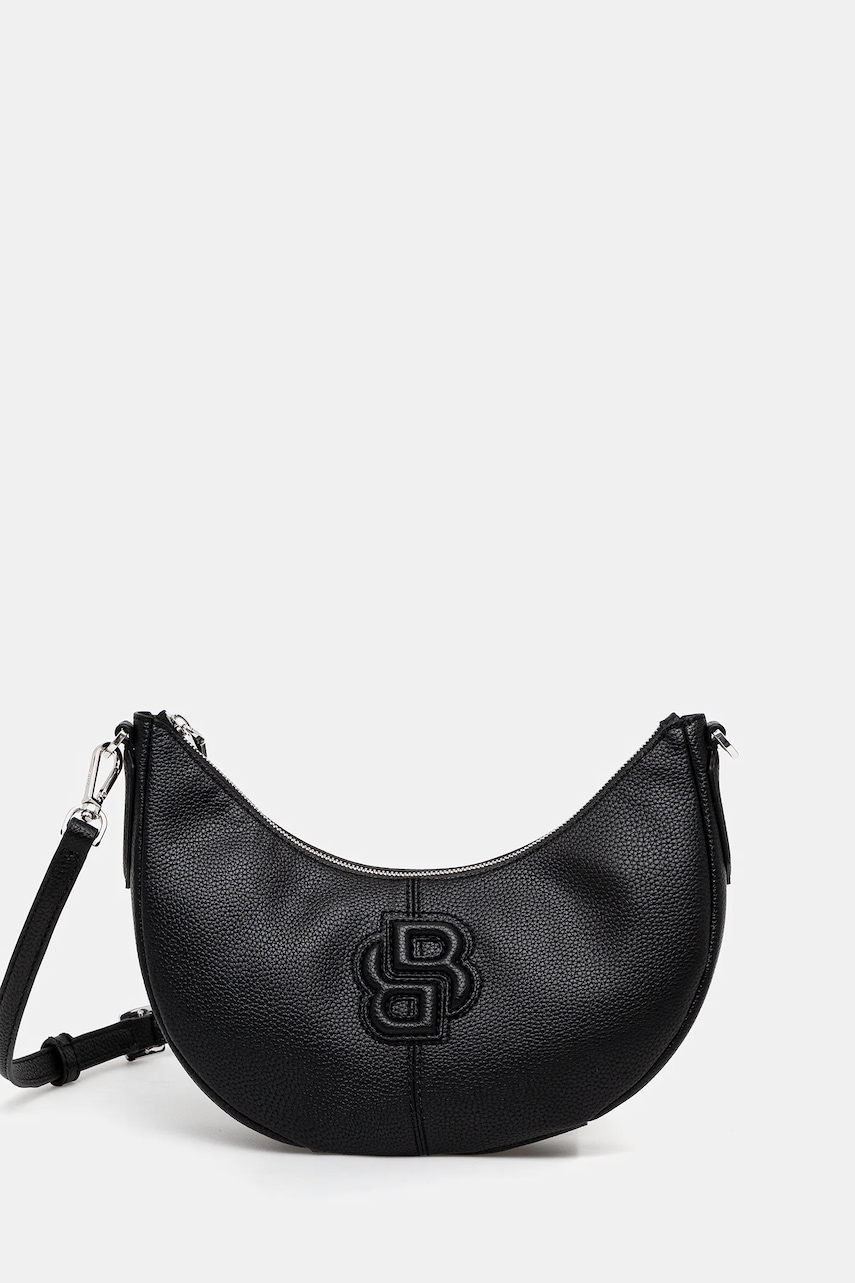 Kabelka BOSS Anett Halfmoon černá barva, 50547930