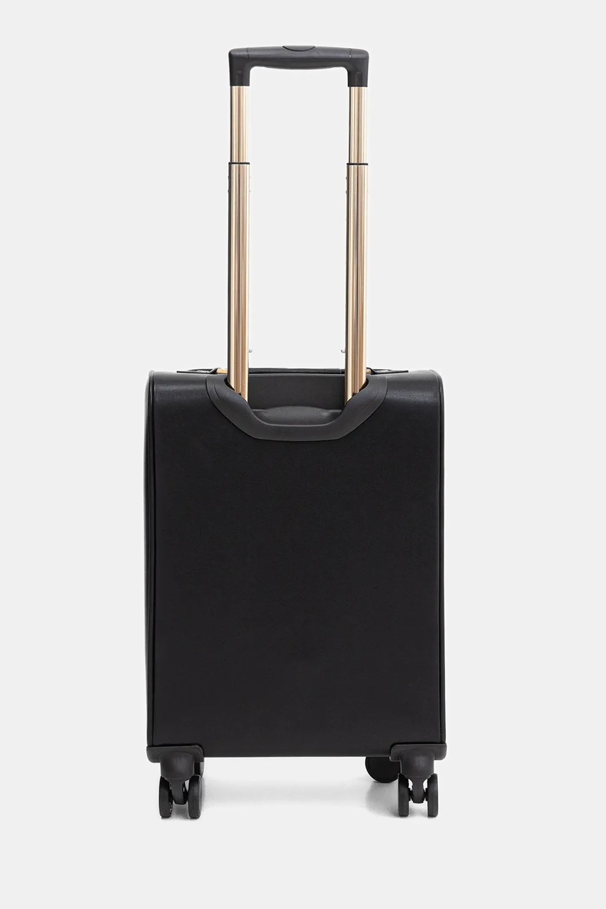 Βαλίτσα Guess ADELASIA SMALL χρώμα: μαύρο, TWQL96 58983 φωτογραφία