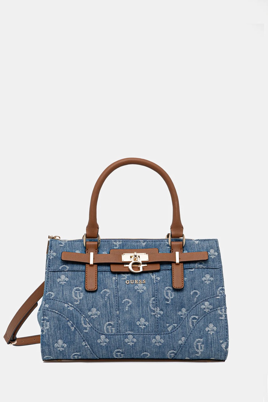 Levně Kabelka Guess GREYSON modrá barva, HWDG92 06050
