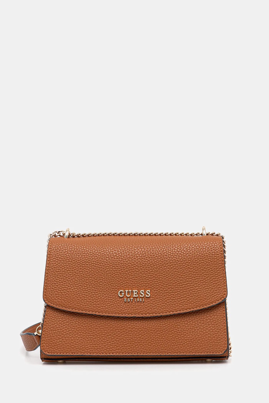 Levně Kabelka Guess CALISTA hnědá barva, HWBG73 34210