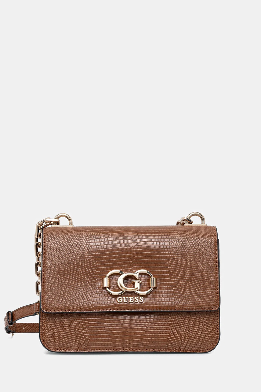 Levně Kabelka Guess SALINGE hnědá barva, HWKG96 24200