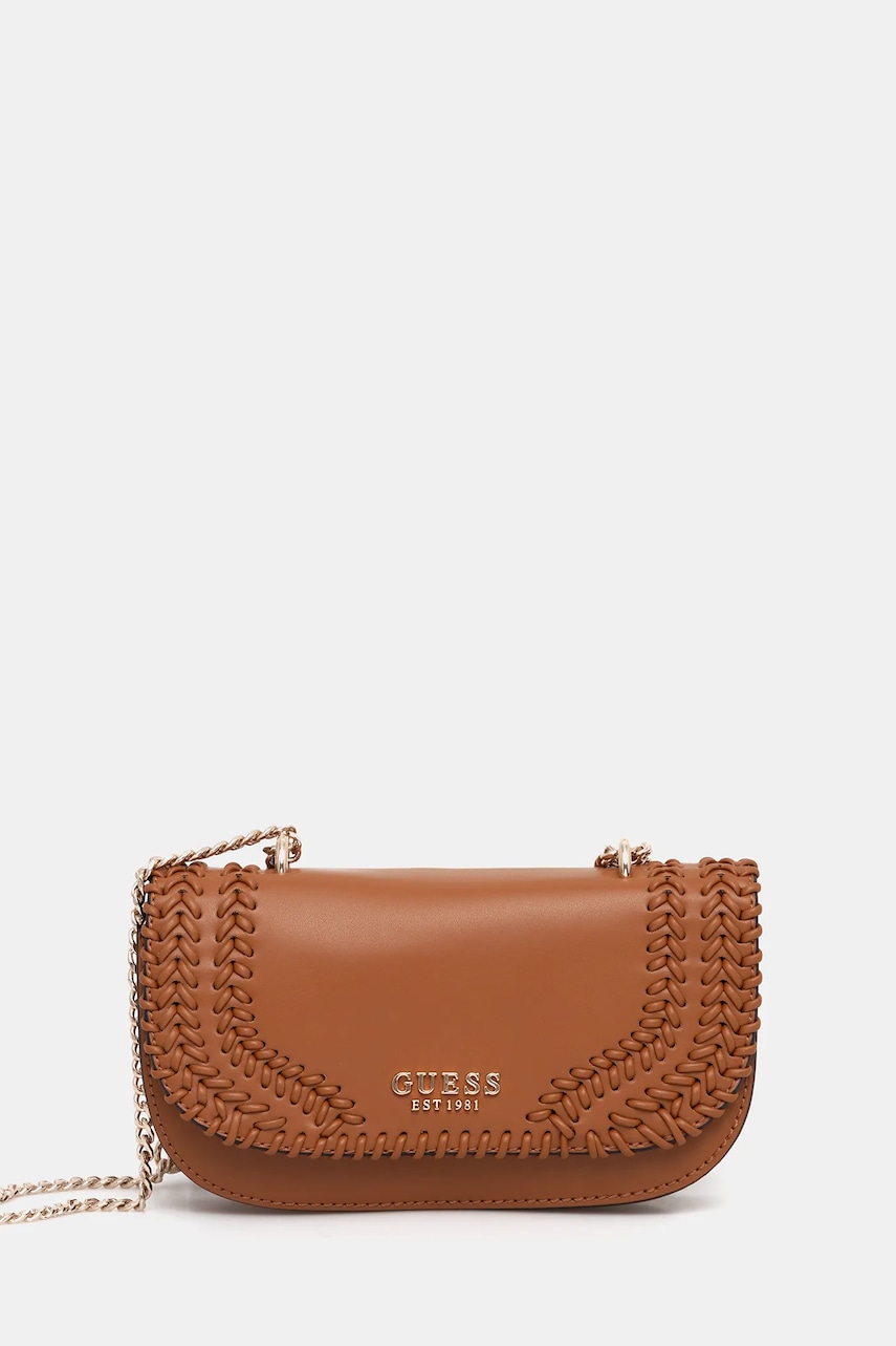 Levně Kabelka Guess TATUM hnědá barva, HWNG96 67210