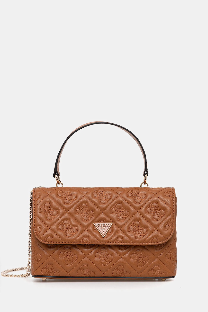 Levně Kabelka Guess ADELASIA hnědá barva, HWQL96 58210