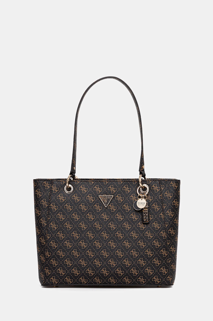 Levně Kabelka Guess NOELLE hnědá barva, HWQG96 72250