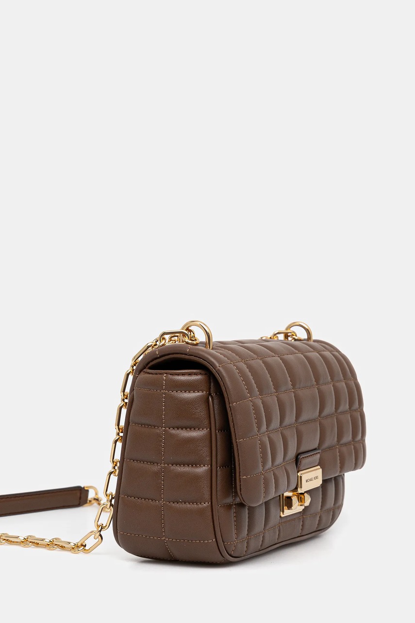 Кожаная сумочка MICHAEL Michael Kors TRIBECA цвет коричневый 30R4G2RL7L