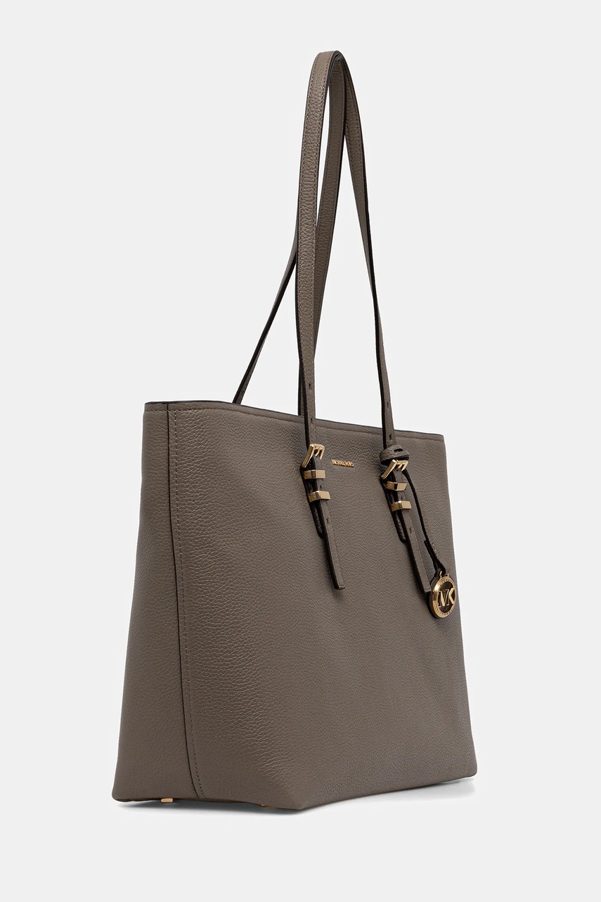 Кожаная сумочка MICHAEL Michael Kors QUINN цвет бежевый 30T5GQNT9L