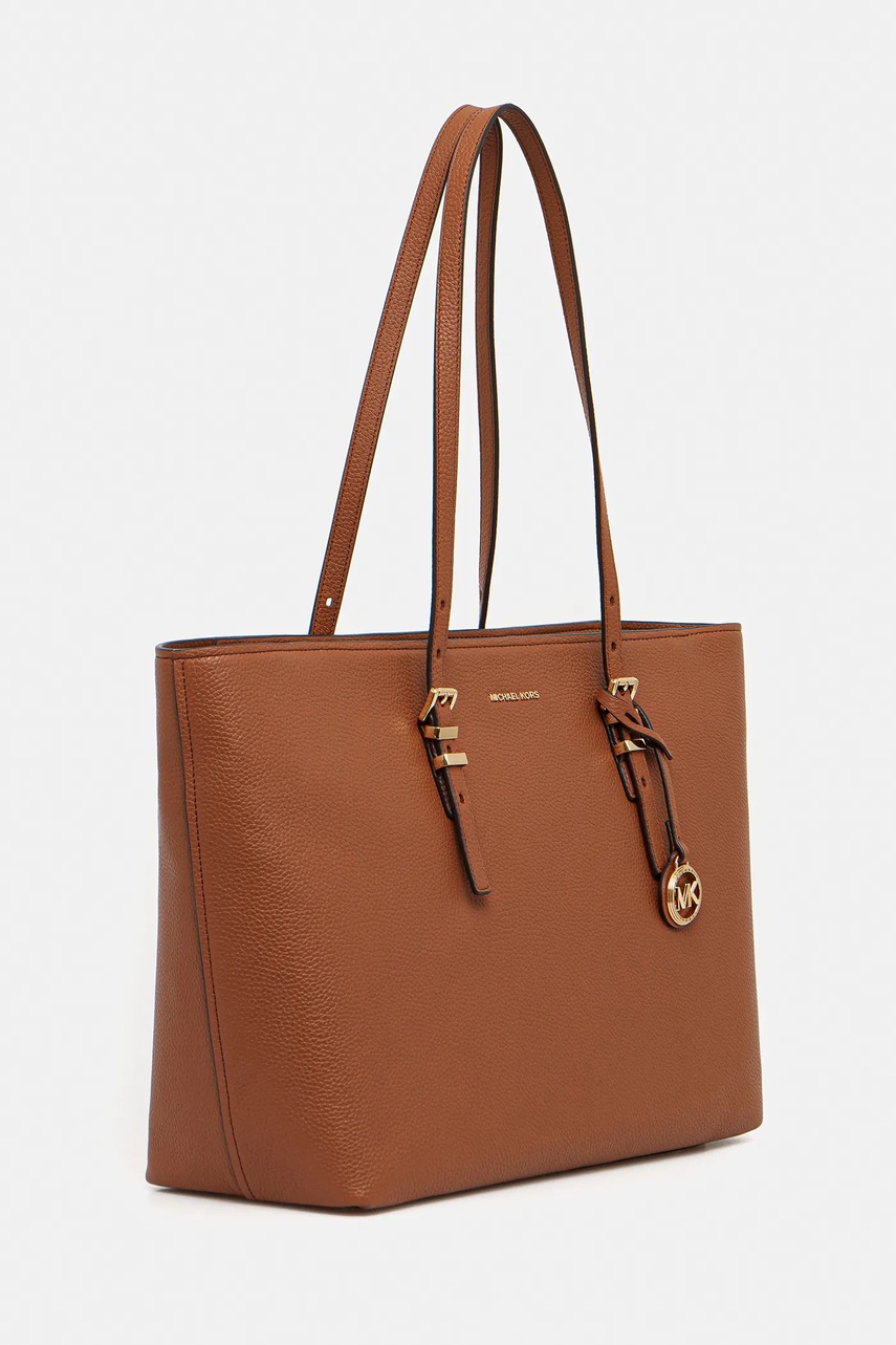 Кожаная сумочка MICHAEL Michael Kors QUINN цвет коричневый 30T5GQNT9L