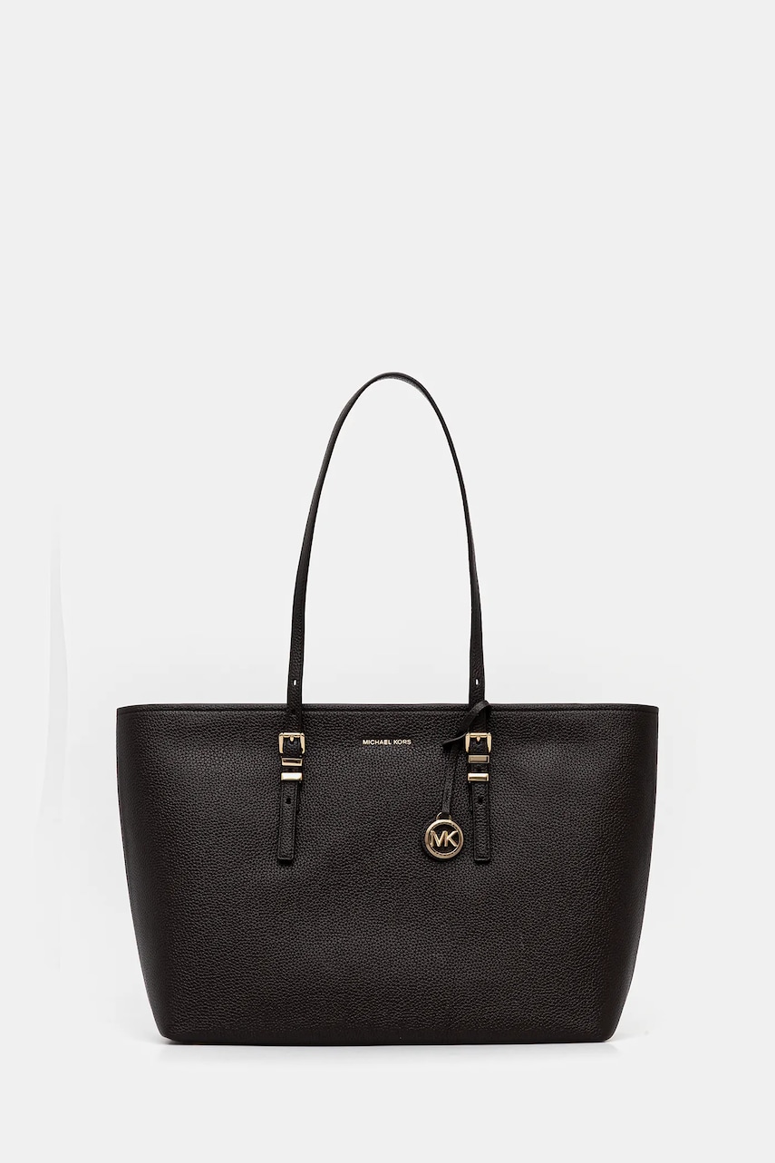 Levně Kožená kabelka MICHAEL Michael Kors QUINN vínová barva, 30T5GQNT9L