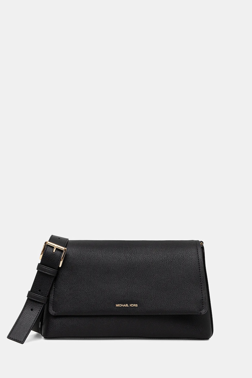 MICHAEL Michael Kors geantă de piele NESSA culoarea negru, 30T5G8ZM3L
