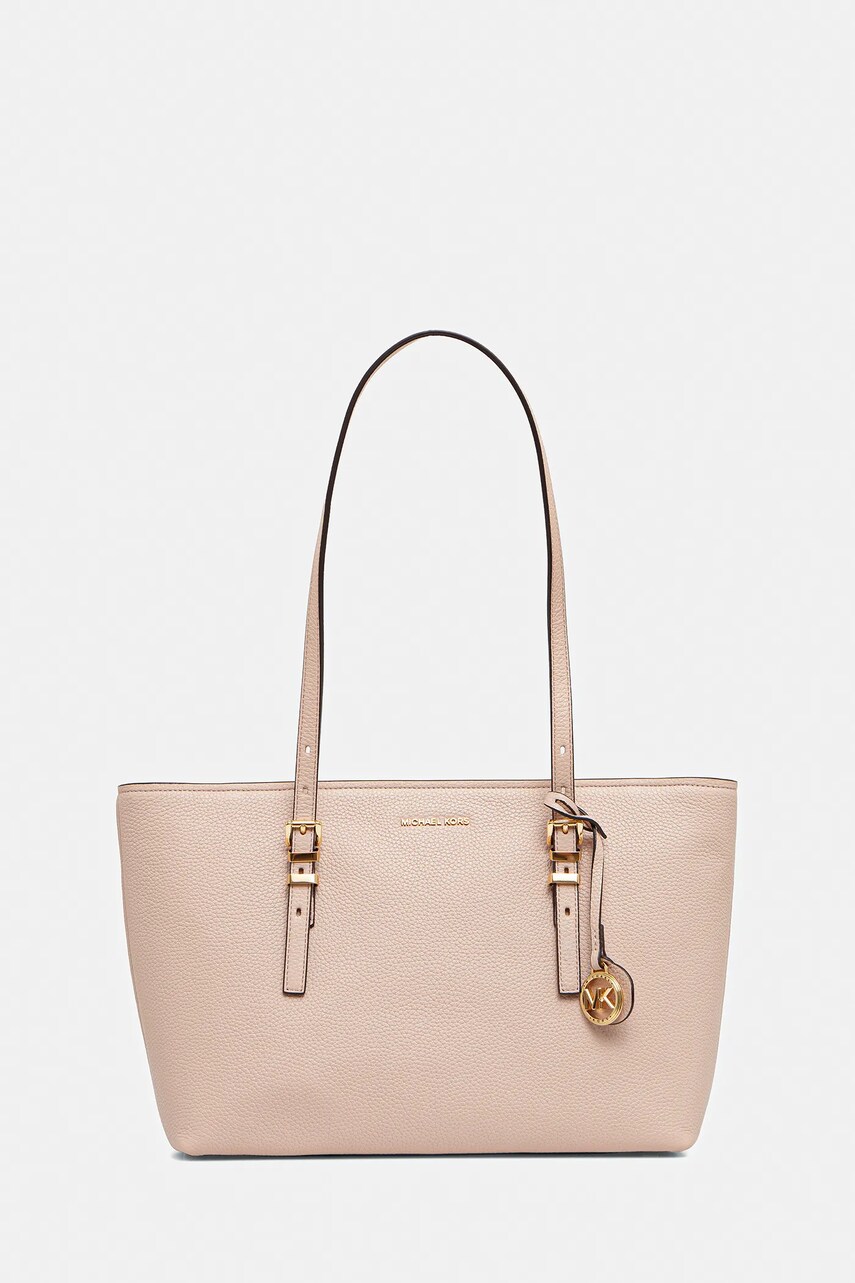 MICHAEL Michael Kors poseta de piele QUINN culoarea roz, 30T5GQNT2L