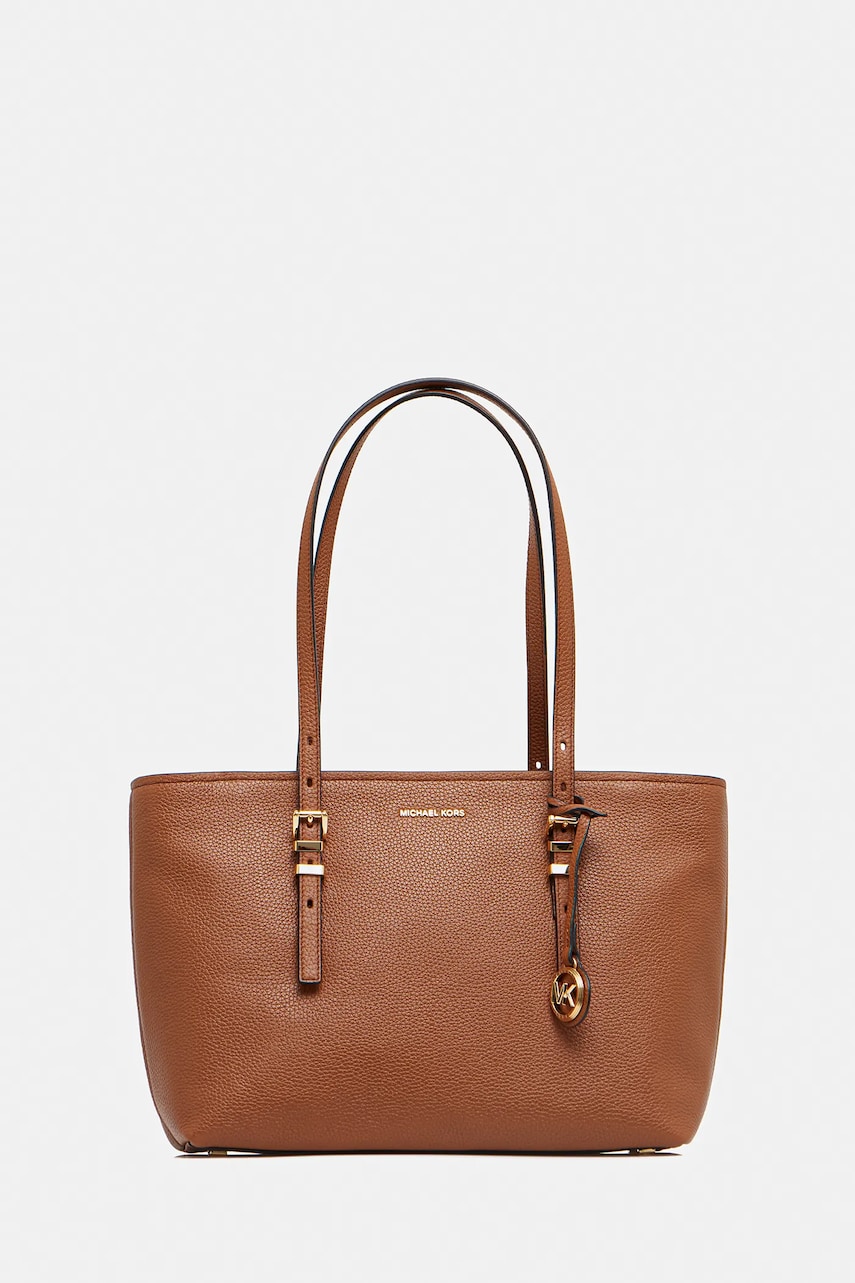 MICHAEL Michael Kors poșetă de piele QUINN culoarea maro, 30T5GQNT2L