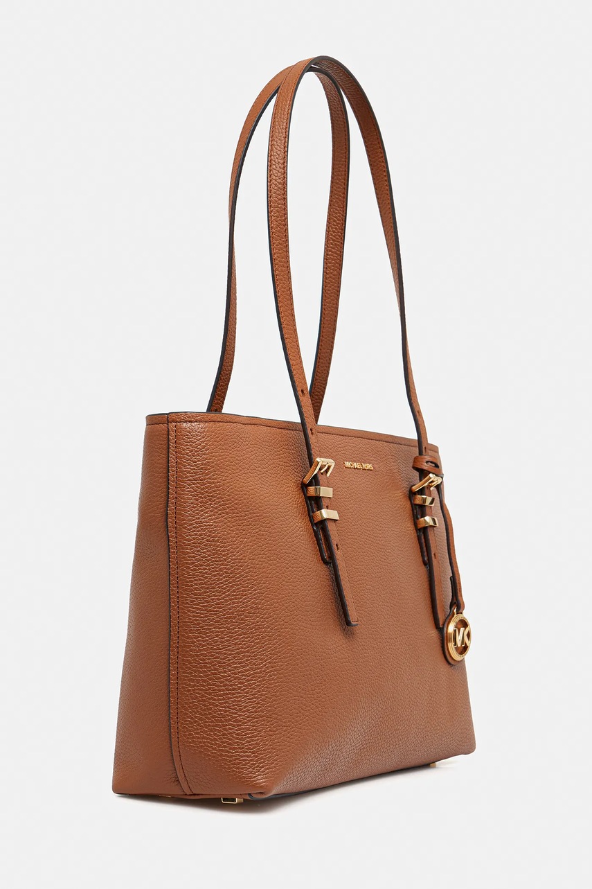 Кожаная сумочка MICHAEL Michael Kors QUINN цвет коричневый 30T5GQNT2L