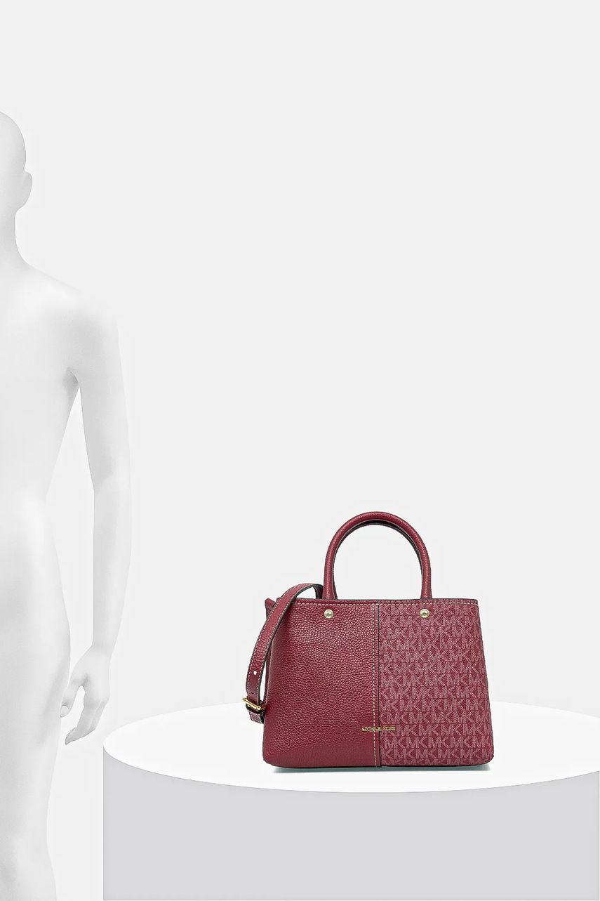 Τσάντα MICHAEL Michael Kors FLORA χρώμα: μπορντό, 30T5GFFS2B φωτογραφία