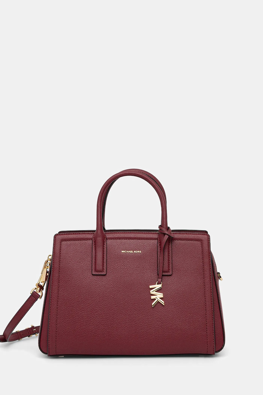 MICHAEL Michael Kors geantă de piele LAILA culoarea bordo, 30R5G9IS6L