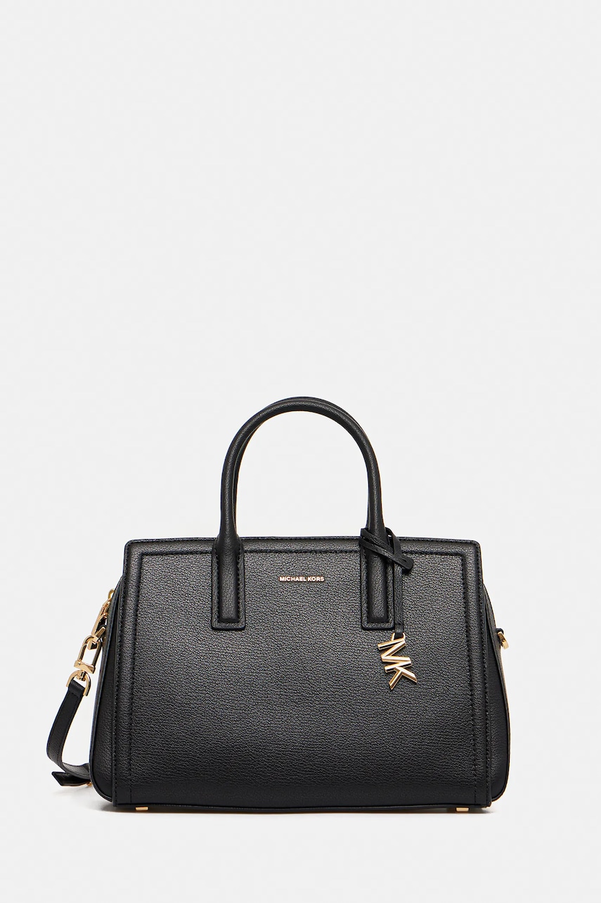 MICHAEL Michael Kors geanta de piele LAILA culoarea negru, 30R5G9IS6L