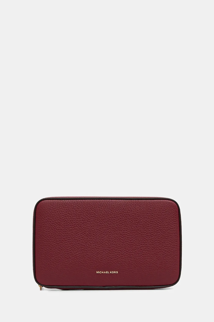 MICHAEL Michael Kors pungă cosmetice culoarea bordo, 32T5GTMV3L