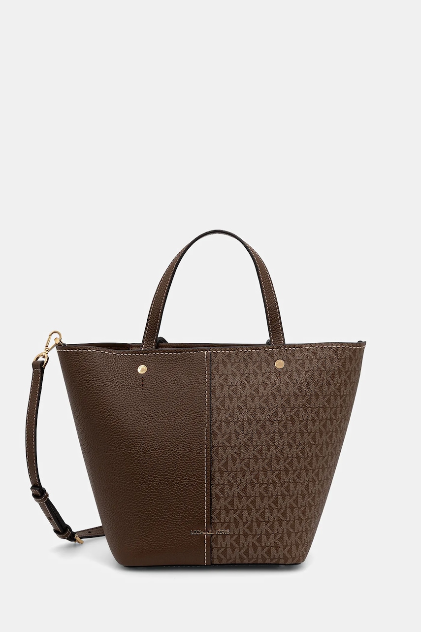 MICHAEL Michael Kors poșetă FLORA culoarea maro, 30T5GFFT2B