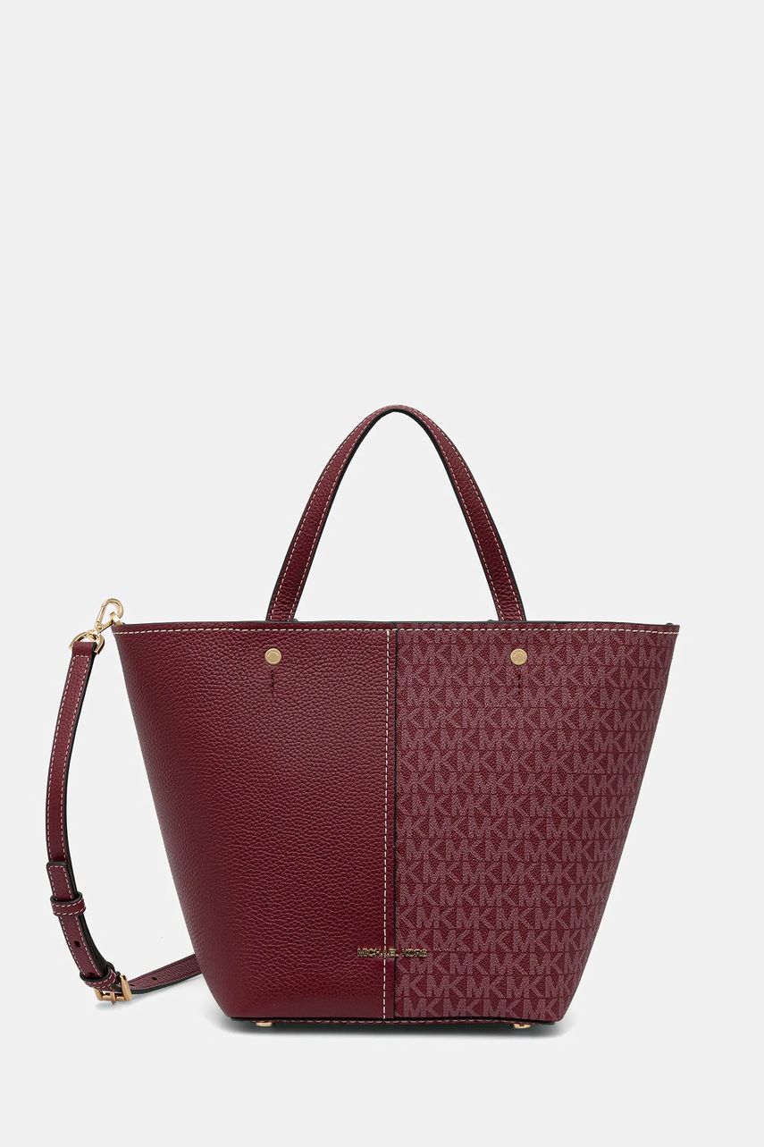MICHAEL Michael Kors poșetă FLORA culoarea bordo, 30T5GFFT2B