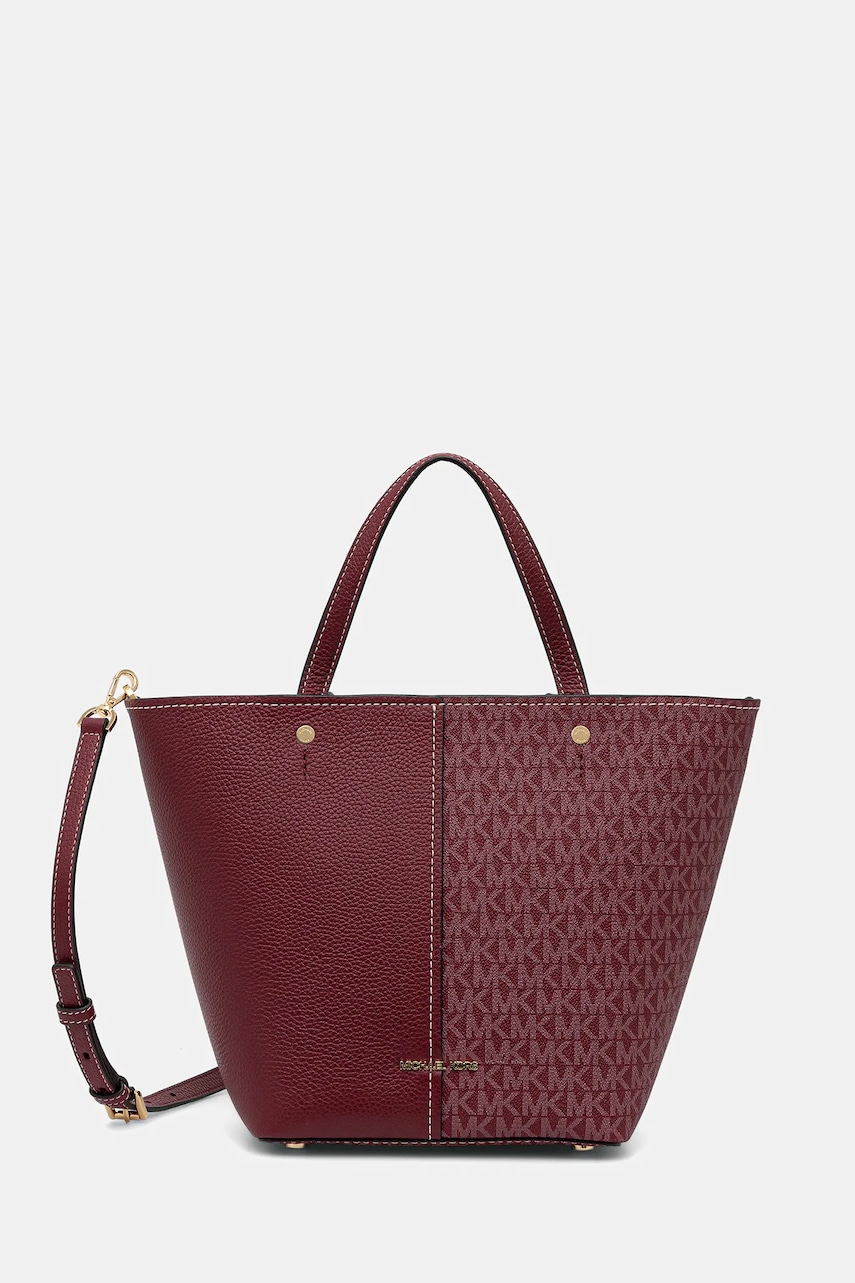 MICHAEL Michael Kors poșetă FLORA culoarea bordo, 30T5GFFT2B