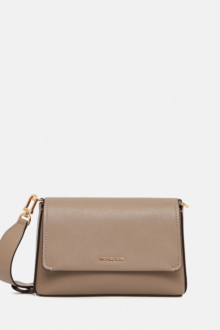 MICHAEL Michael Kors geantă de piele NESSA culoarea bej, 30T5G8ZM1L